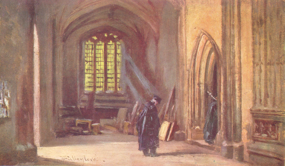OXFORD. Entrance to the Divinity school 1903 old antique vintage print picture